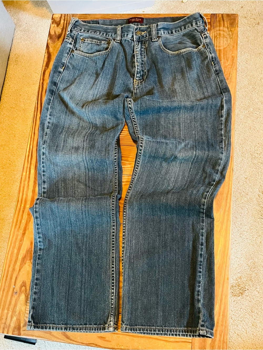 Vintage Perry Ellis Premium Denim Relaxed Straight Leg Jeans – 34x30